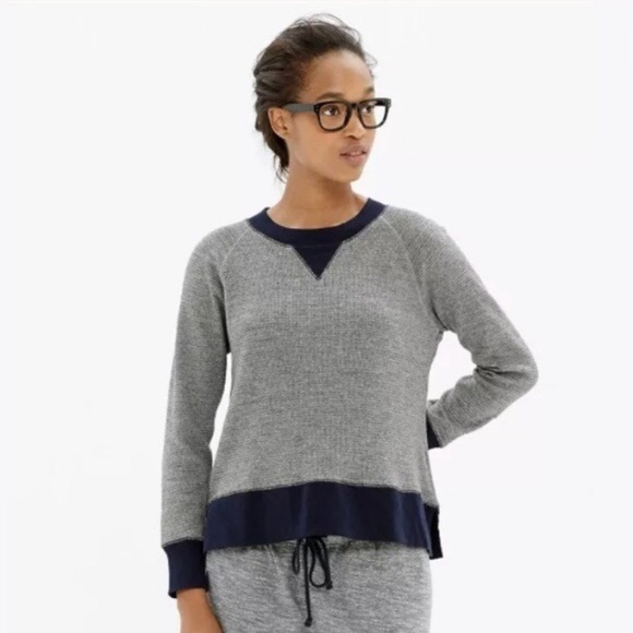 Madewell Sweaters - Madewell softweave sweatshirt navy and gray